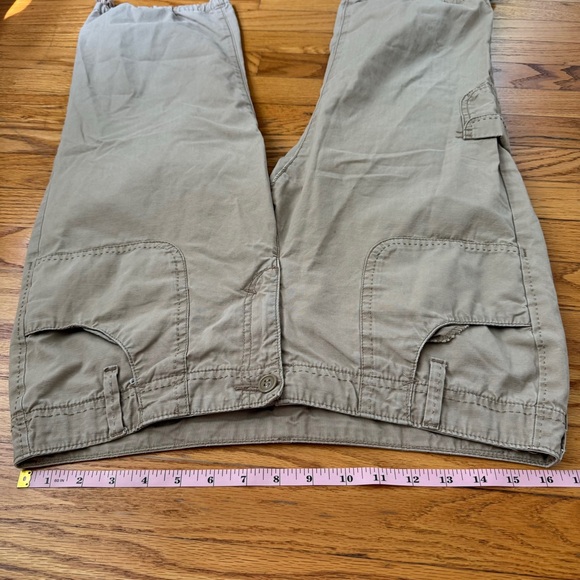 Lucky Brand Women’s Khaki Cargo Capris‎ Size 10/30 Drawstring Hem 100% Cotton - Picture 7 of 15